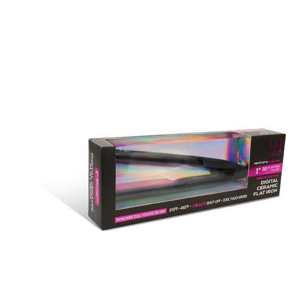 Hot & Hotter 3D Floating Plates Digital Ceramic Flat Iron 1 Inch Flat Iron Hot & Hotter