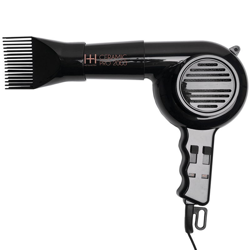 Hot & Hotter Ceramic Pro-2000 Dryer Black Hair Dryer Hot & Hotter