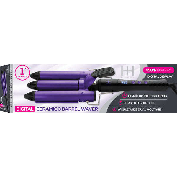Hot & Hotter Digital Ceramic 3 Barrel Waver 1 Inch – Annie