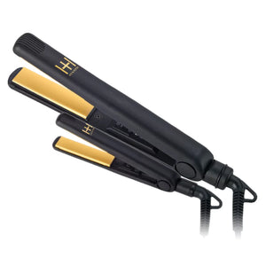 
                  
                    Load image into Gallery viewer, Hot &amp;amp; Hotter Gold Ceramic Flat Iron 2-in-1 Combo Flay Iron Hot &amp;amp; Hotter   
                  
                