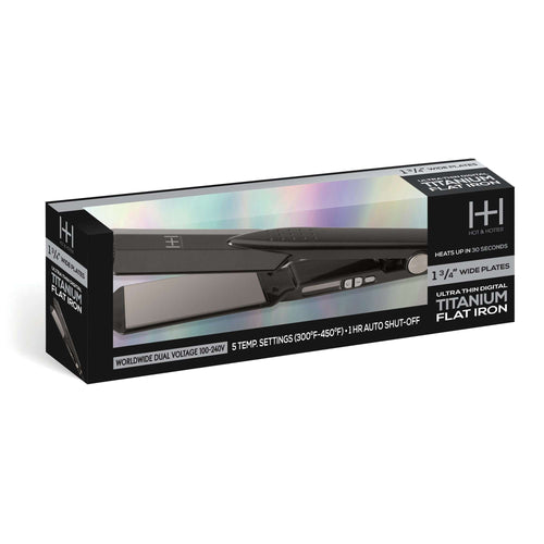 Hot & Hotter Ultra Thin Digital Titanium Flat Iron 1 3/4 Inch