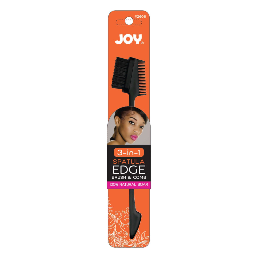 Joy 3 in 1 Spatula Edge Brush Boar Bristle Asst.  Joy Black  