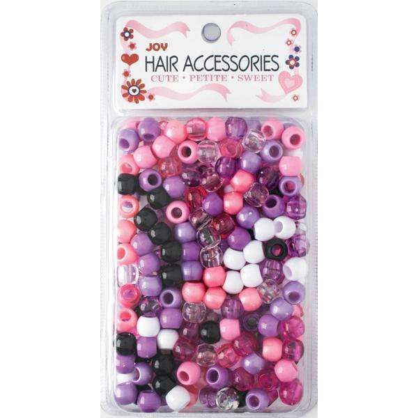 Annie International:Joy Large Hair Beads 240Ct Purple and Pink Asst