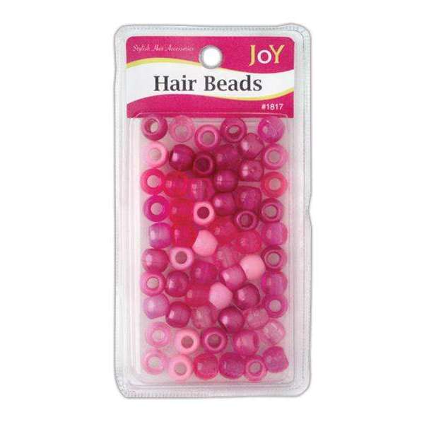 Annie International:Joy Large Hair Beads 60Ct Pink Clear Asst