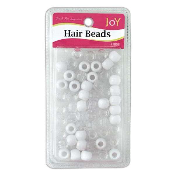 Annie International:Joy Large Hair Beads 60Ct White and Clear