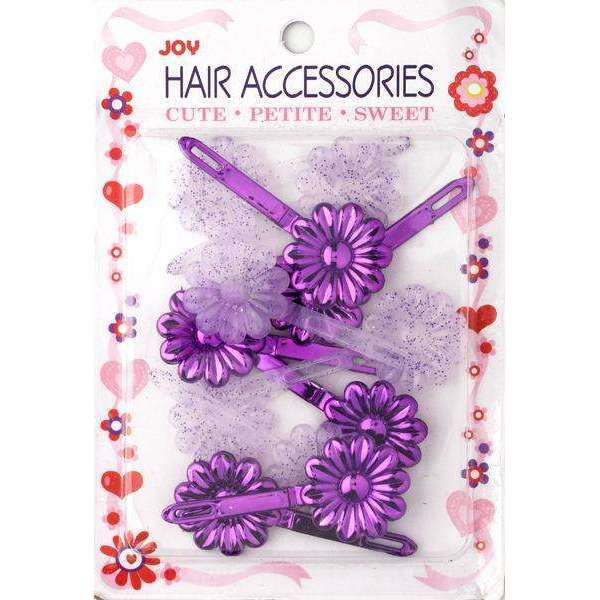 Joy Daisy Barrette 12ct Asst Purple Joy