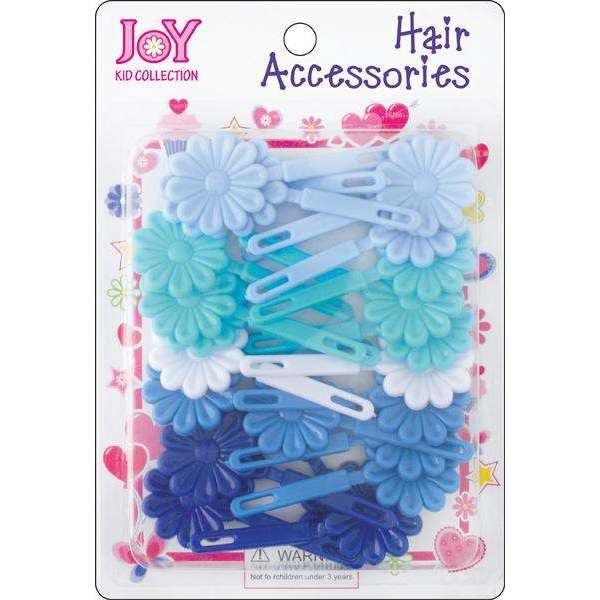 Joy Hair Barrettes 10Ct Asst Blue Joy