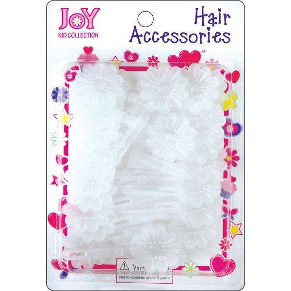 Joy Hair Barrettes 10Ct Frosted Clear Joy
