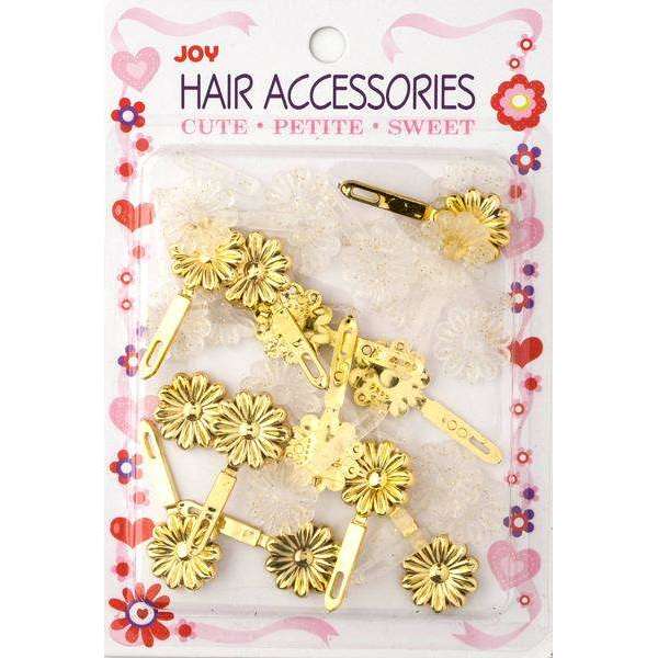 Joy Petit Daisy Barrettes Assorted Gold Joy