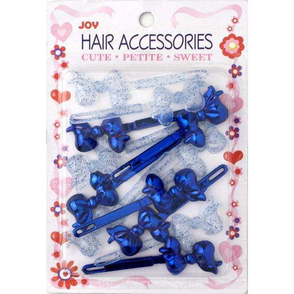 Joy Ribbon Barrette II 12ct Assorted Blue Joy