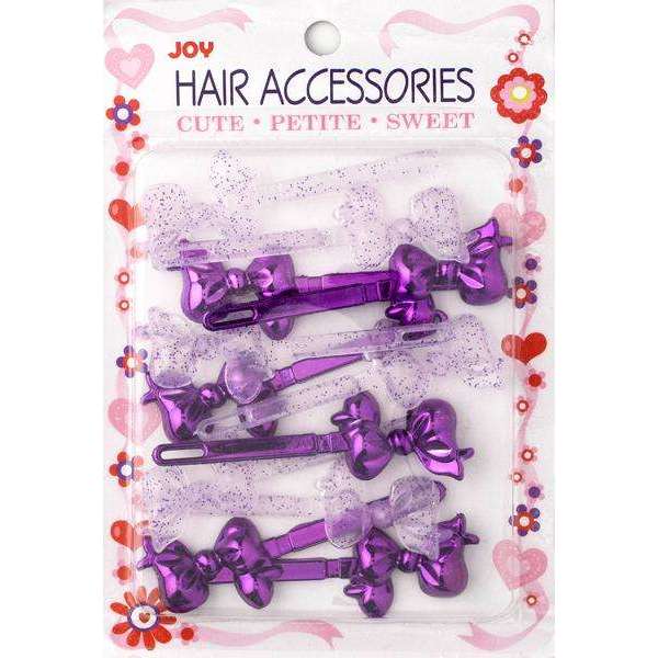 Joy Ribbon Barrette II 12ct Assorted Purple Joy