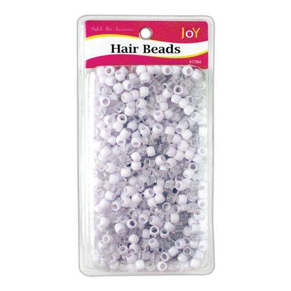 Annie International:Joy Round Beads Regular Size 1000Ct White and Clear