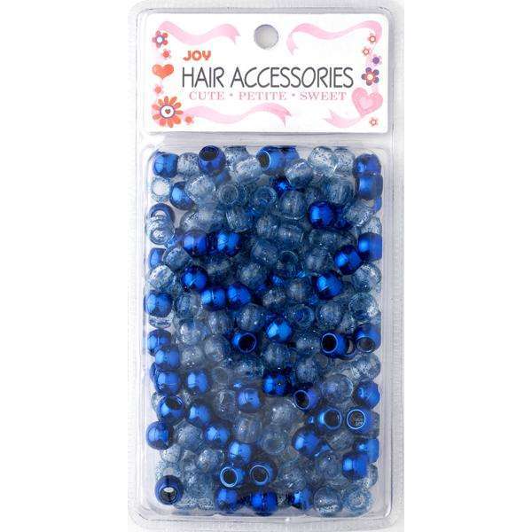 Annie International:Joy Large Hair Beads 240Ct Blue Metallic & Glitter