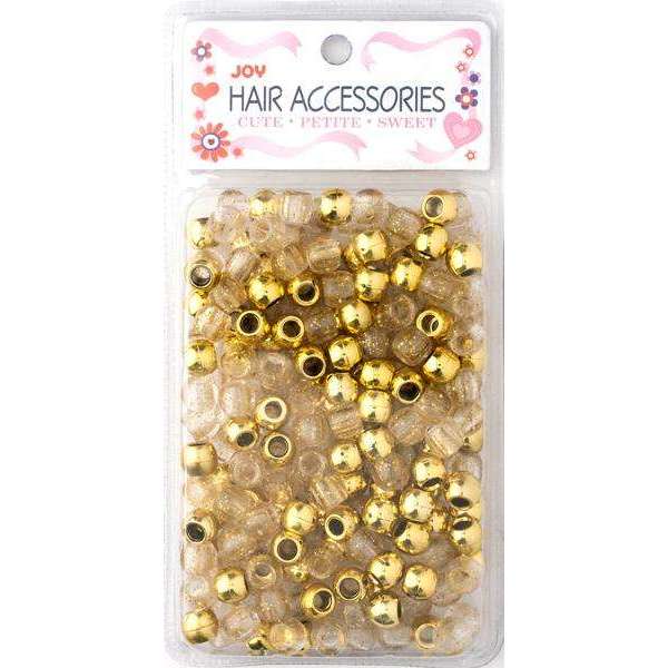 
                  
                    Load image into Gallery viewer, Joy Large Hair Beads 240ct Gold Metallic &amp;amp; Glitter Beads Joy   
                  
                