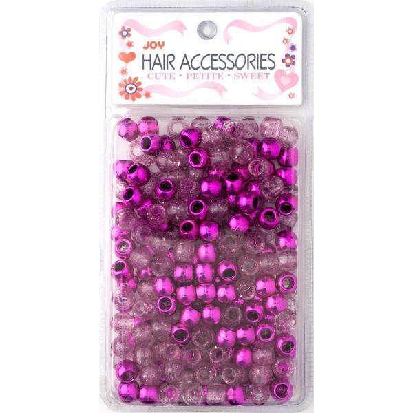 Annie International:Joy Large Hair Beads 240Ct Pink Metallic & Glitter