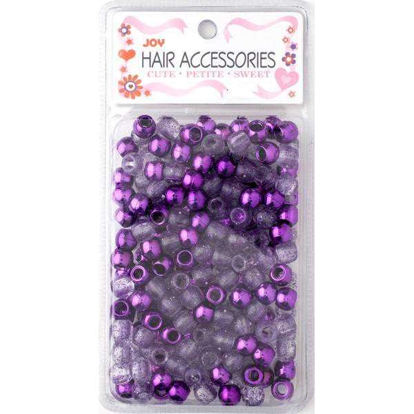 Annie International:Joy Large Hair Beads 240ct Purple Metallic & Glitter