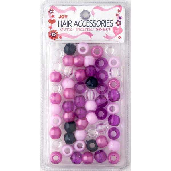 Joy Large Hair Beads 240ct Purple and Pink Asst