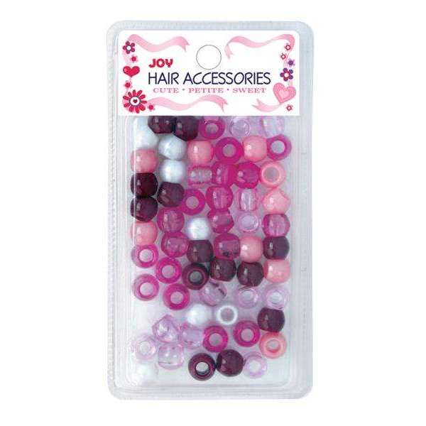 Annie International:Joy Large Hair Beads 50Ct Asst Dark Purple