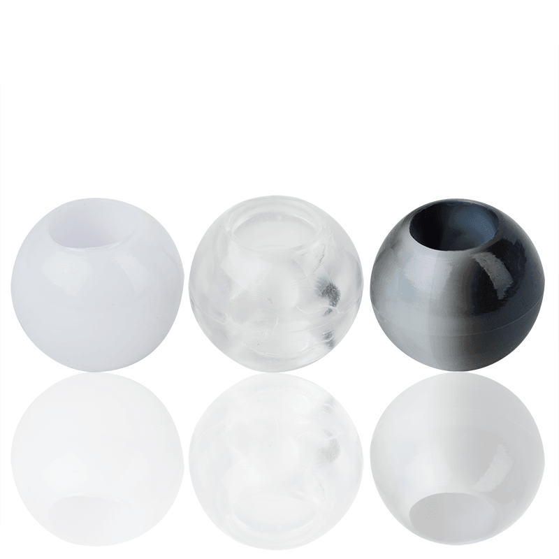 Joy Round Plastic Beads XL Black Two Tone Beads Joy