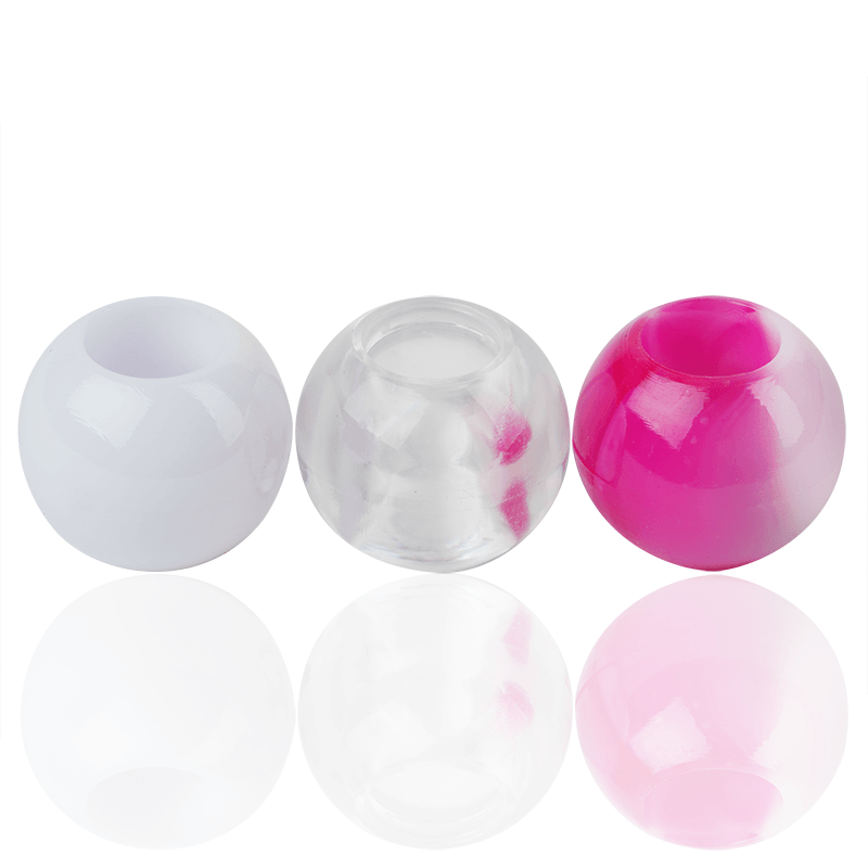 Joy Round Plastic Beads XL Pink Two Tone Mix Beads Joy