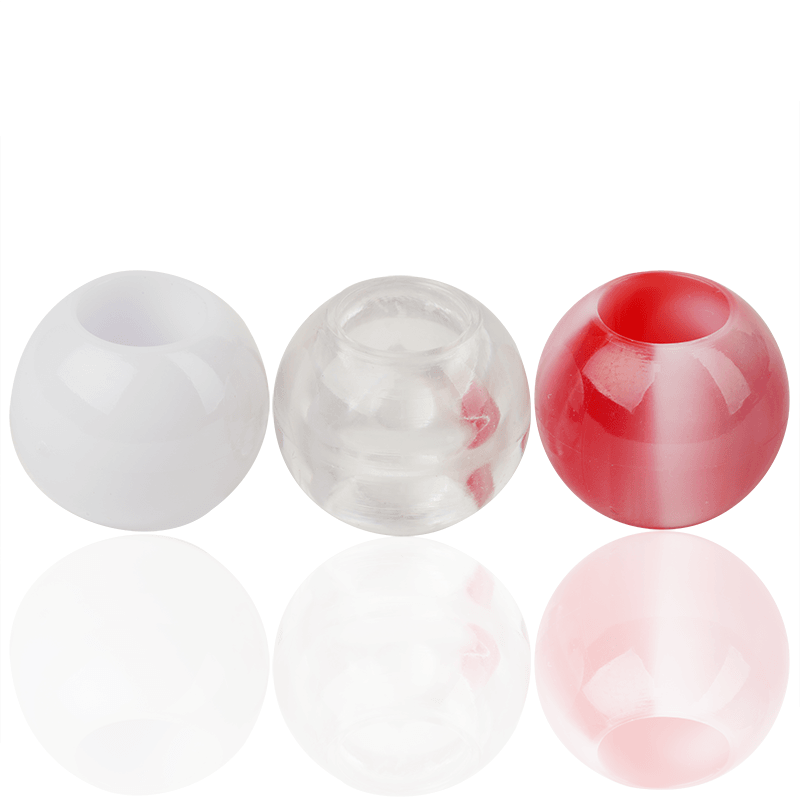 Joy Round Plastic Beads XL Red Two Tone Mix Beads Joy