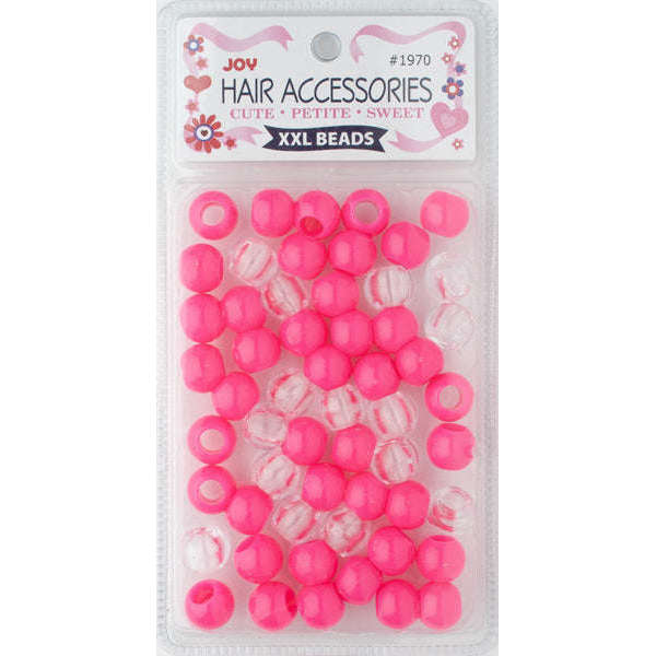Joy Round Plastic Beads XX-Large Neon Pink Beads Joy