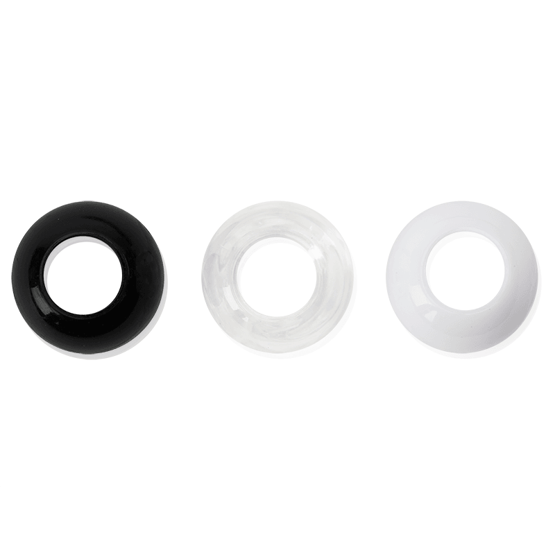 Joy Round Plastic Beads XX-Large Black, White, Clear Beads Joy