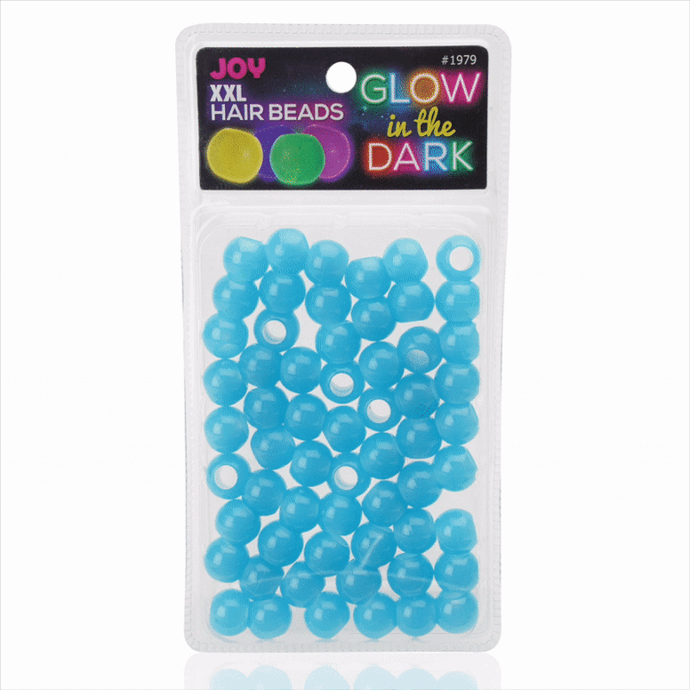 Joy XX-Large Glow In the Dark Hair Beads Blue Beads Joy
