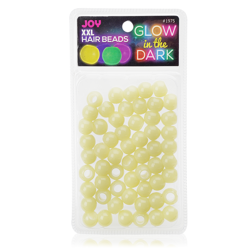 Joy XX-Large Glow In the Dark Hair Beads Yellow – Annie International
