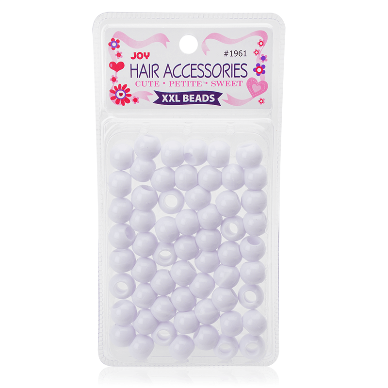 Joy Round Plastic Beads XX-Large White Beads Joy