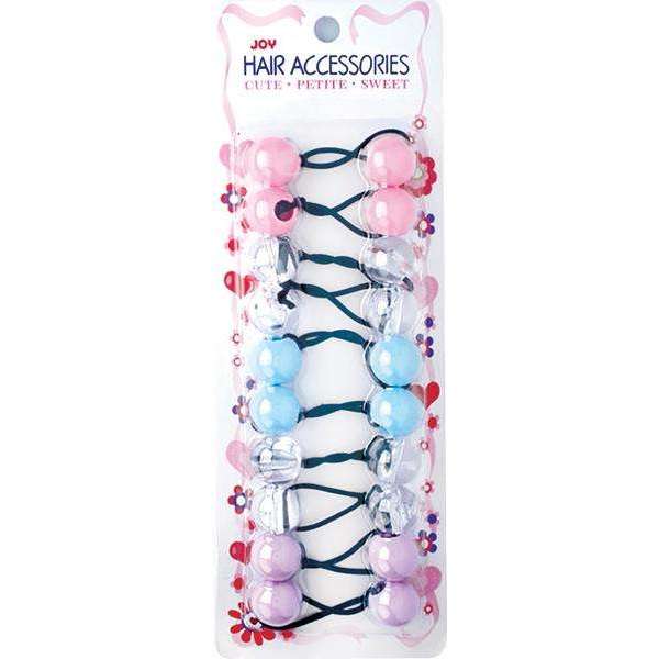 Joy Twin Bead Ponytailers 10ct Asst Ponytailers Joy