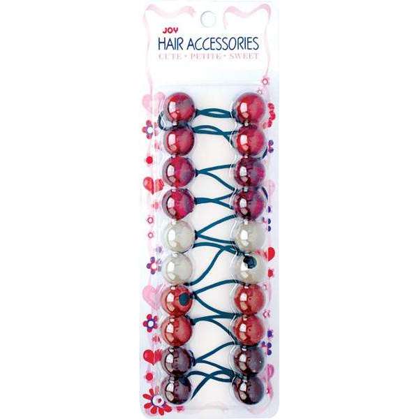 Joy Twin Bead Ponytailers 10ct Asst Ponytailers Joy