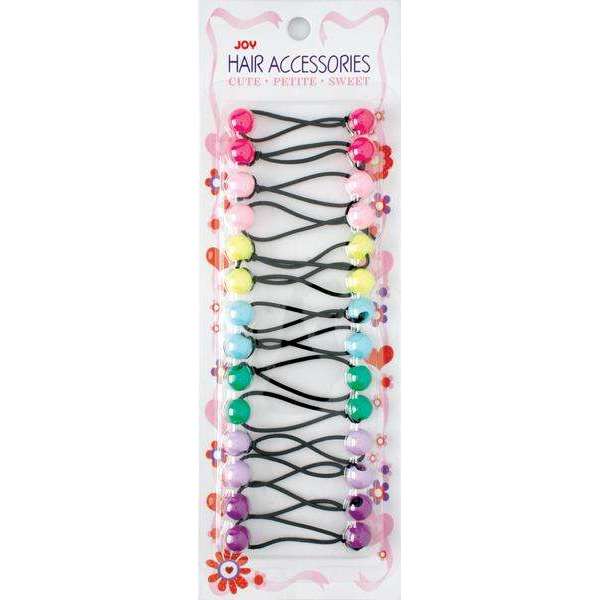 Joy Twin Bead Ponytailers 14ct Asst Ponytailers Joy
