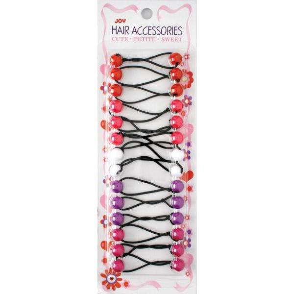 Joy Twin Bead Ponytailers 14ct Asst Ponytailers Joy