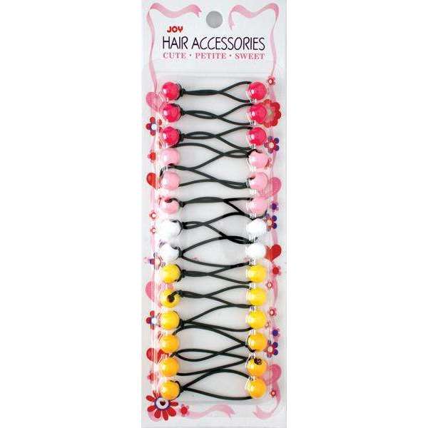 Joy Twin Bead Ponytailers 14ct Asst Ponytailers Joy