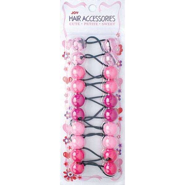 Joy Twin beads Ponytailer 10ct Asst Pink Ponytailers Joy