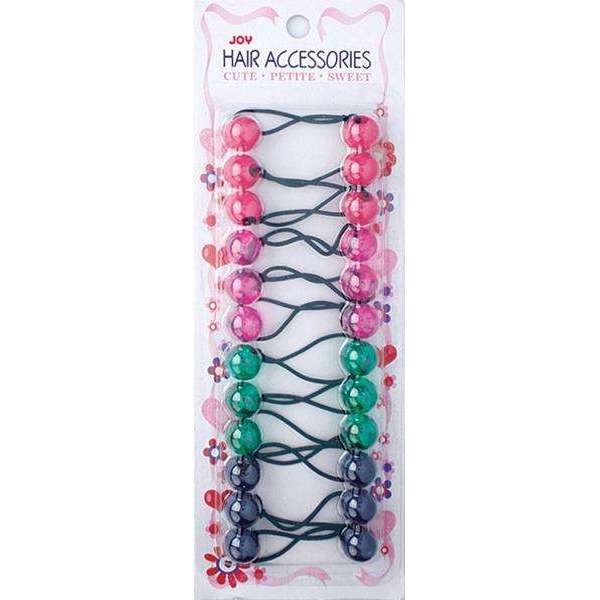 Joy Twin beads Ponytailer 12ct Asst Color Ponytailers Joy