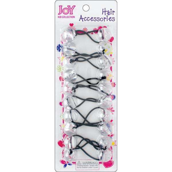 Joy Twin Beads Ponytailers 10Ct Clear Ponytailers Joy