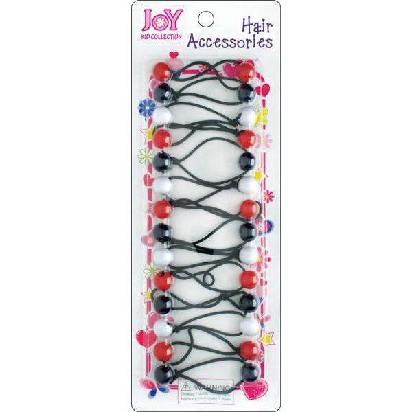 Joy Twin Beads Ponytailers 14Ct Asst Color Ponytailers Joy