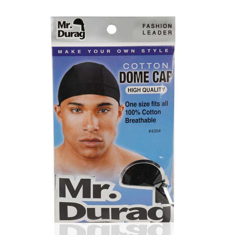 Annie International:Mr. Durag Cotton Dome Cap Black