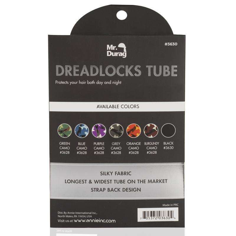 Annie International:Mr. Durag Dreadlocks Tube With Strap Black