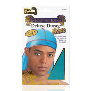 
                  
                    Load image into Gallery viewer, Mr. Durag Silky Deluxe Durag Remix Asst Color Durags Mr. Durag Green with Red Stitches  
                  
                