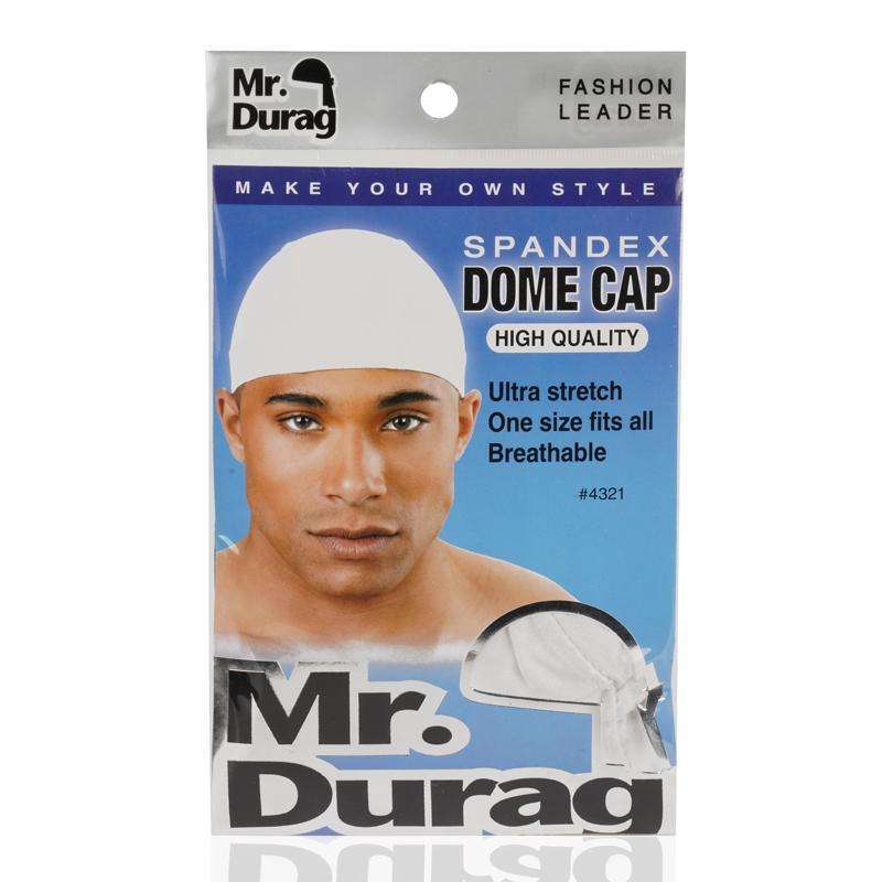Annie International:Mr. Durag Spandex Dome Cap Asst Color:White