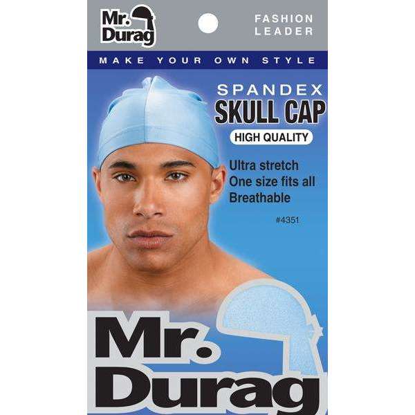 Annie International:Mr. Durag Spandex Skull Cap Asst Color:Sky Blue