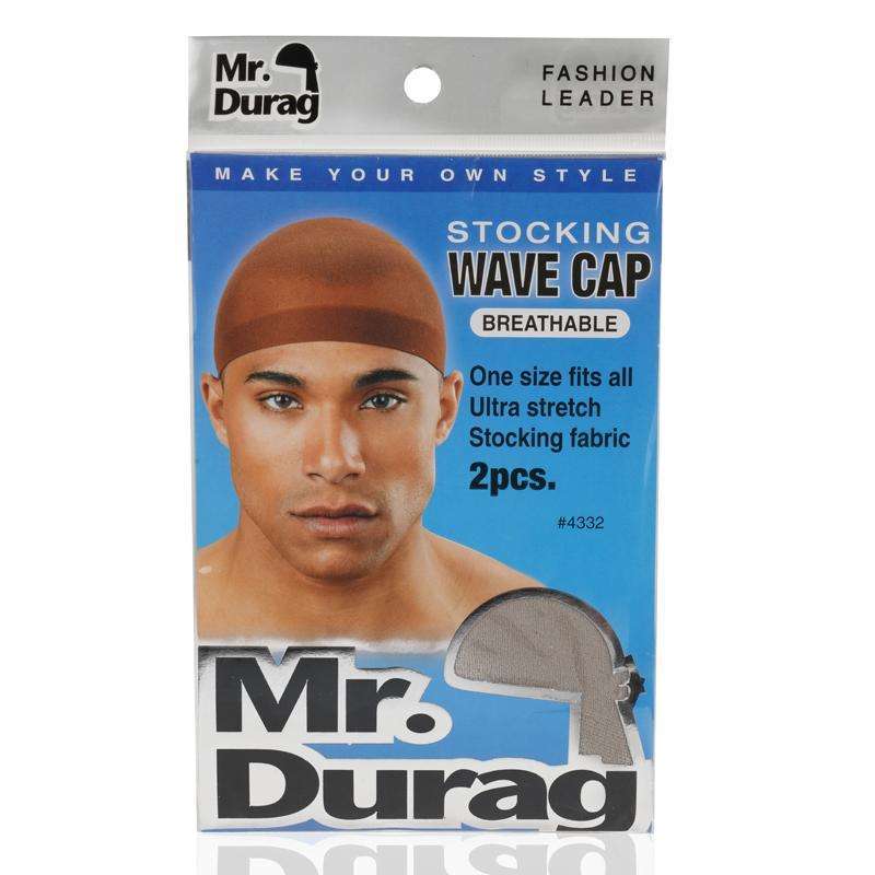
                  
                    Load image into Gallery viewer, Mr. Durag Stocking Wave Cap 2Pc Asst Color Durags Mr. Durag Grey  
                  
                
