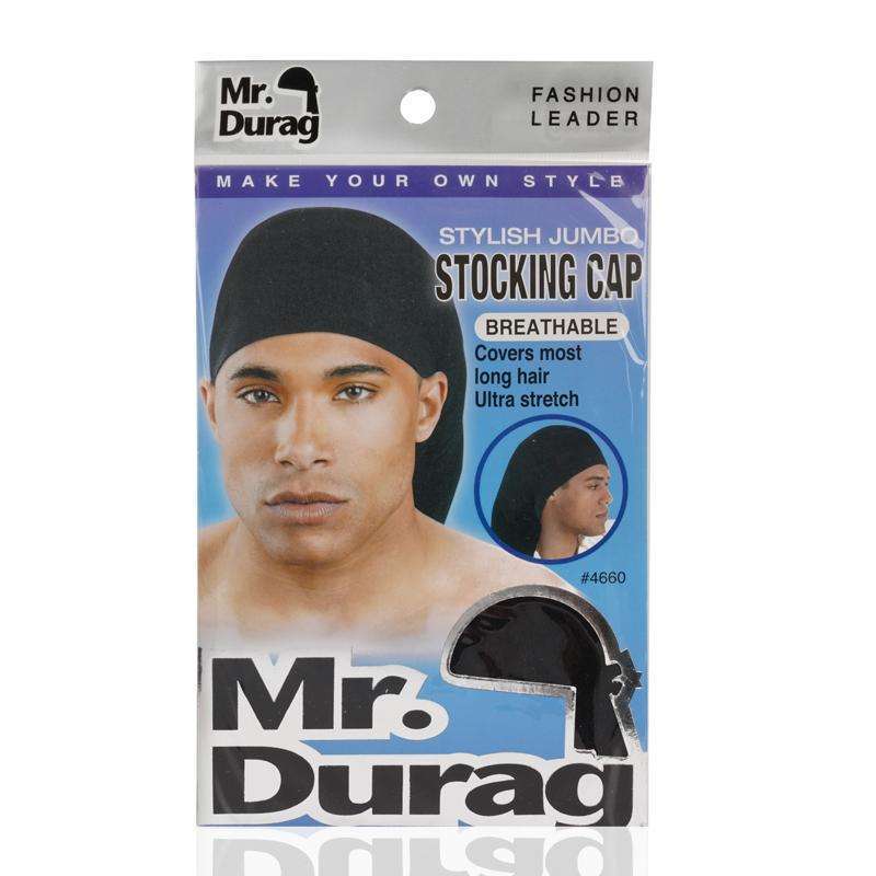 Annie International:Mr. Durag Stylish Jumbo Stocking Cap Xl Black