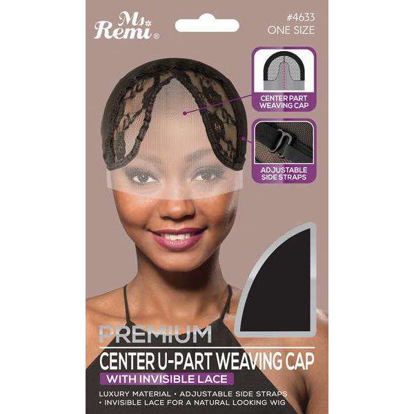 Annie International:Ms. Remi Center Upart Weaving Cap With Invisible Lace Black