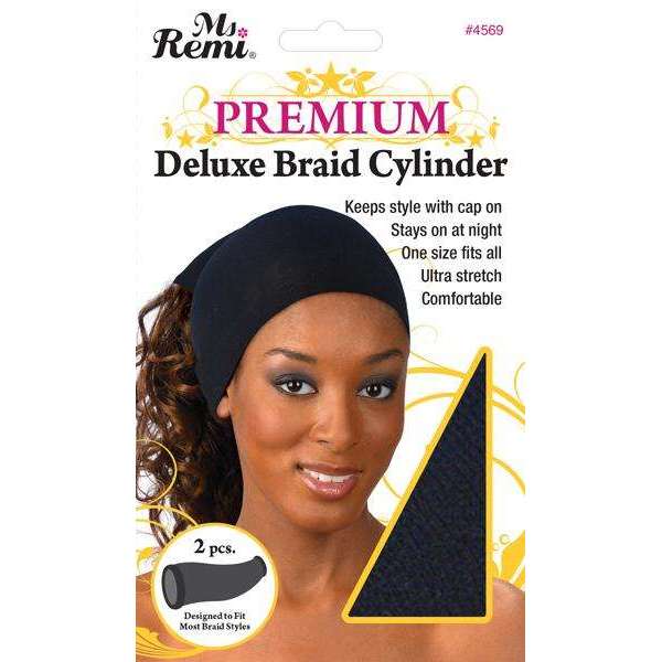 Annie International:Ms. Remi Deluxe Braid Cylinder 2Pc Asst Color:Black