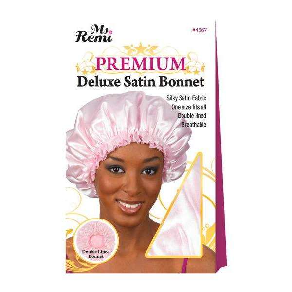 Ms. Remi Deluxe Satin Bonnet Asst Color Bonnets Ms. Remi Pink  