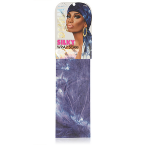 
                  
                    Load image into Gallery viewer, Ms. Remi Denim Silky Wrap Scarf 60&amp;quot; Long Scarves Ms. Remi Dark Wash Denim  
                  
                